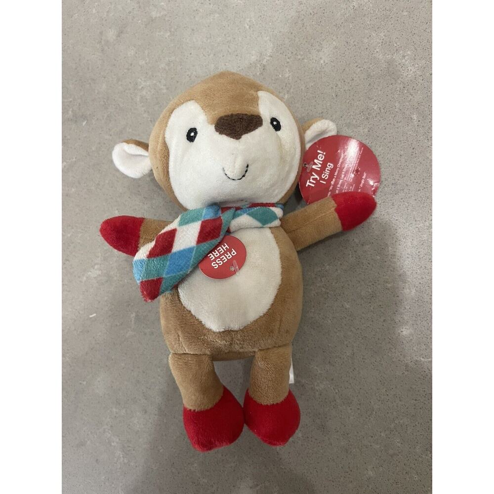 Vtg Sound N Light Animatronics Co. Christmas Reindeer Jingle Bells Plush Deer